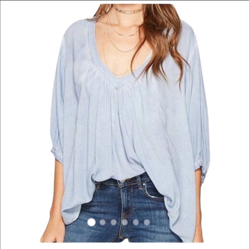 Free People Catch Me If You Can Flowy Top Blouse XS